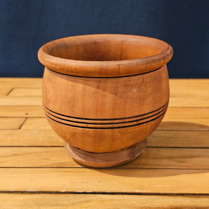 Hand Turned Wood Bowl w/ Line Details