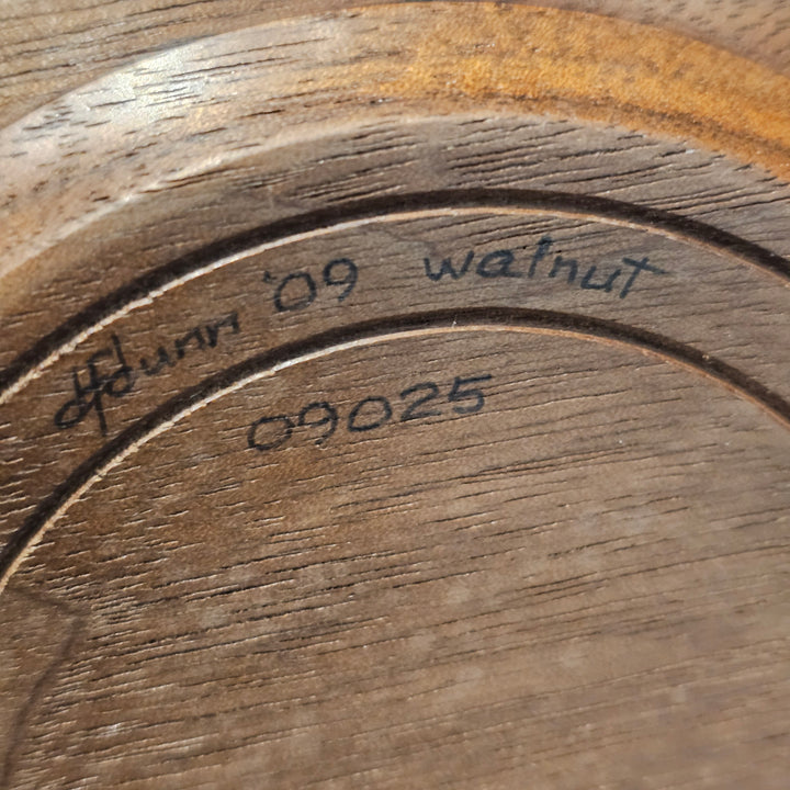 Signed Shallow Walnut Bowl