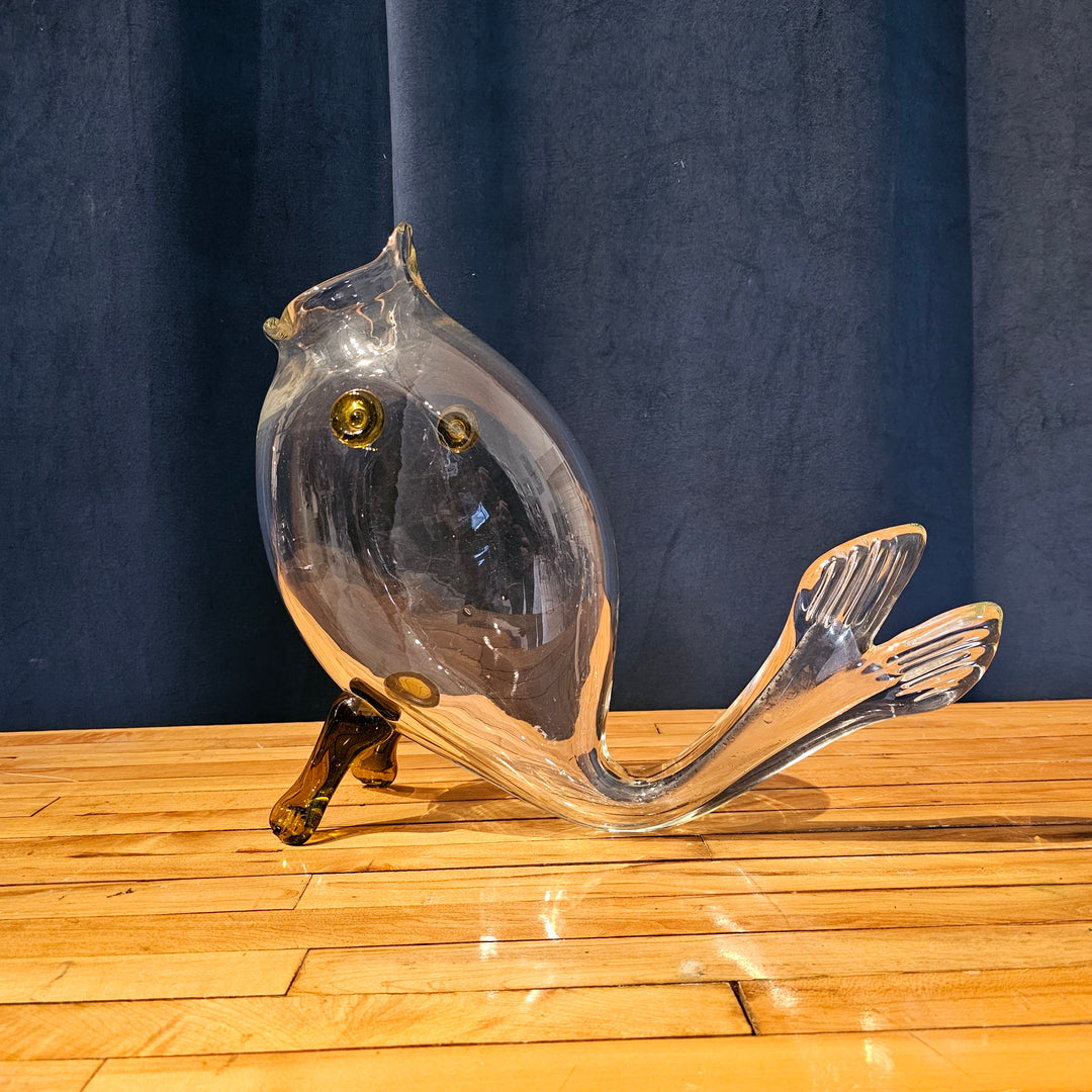 Large Italian Art Glass Fish Vase