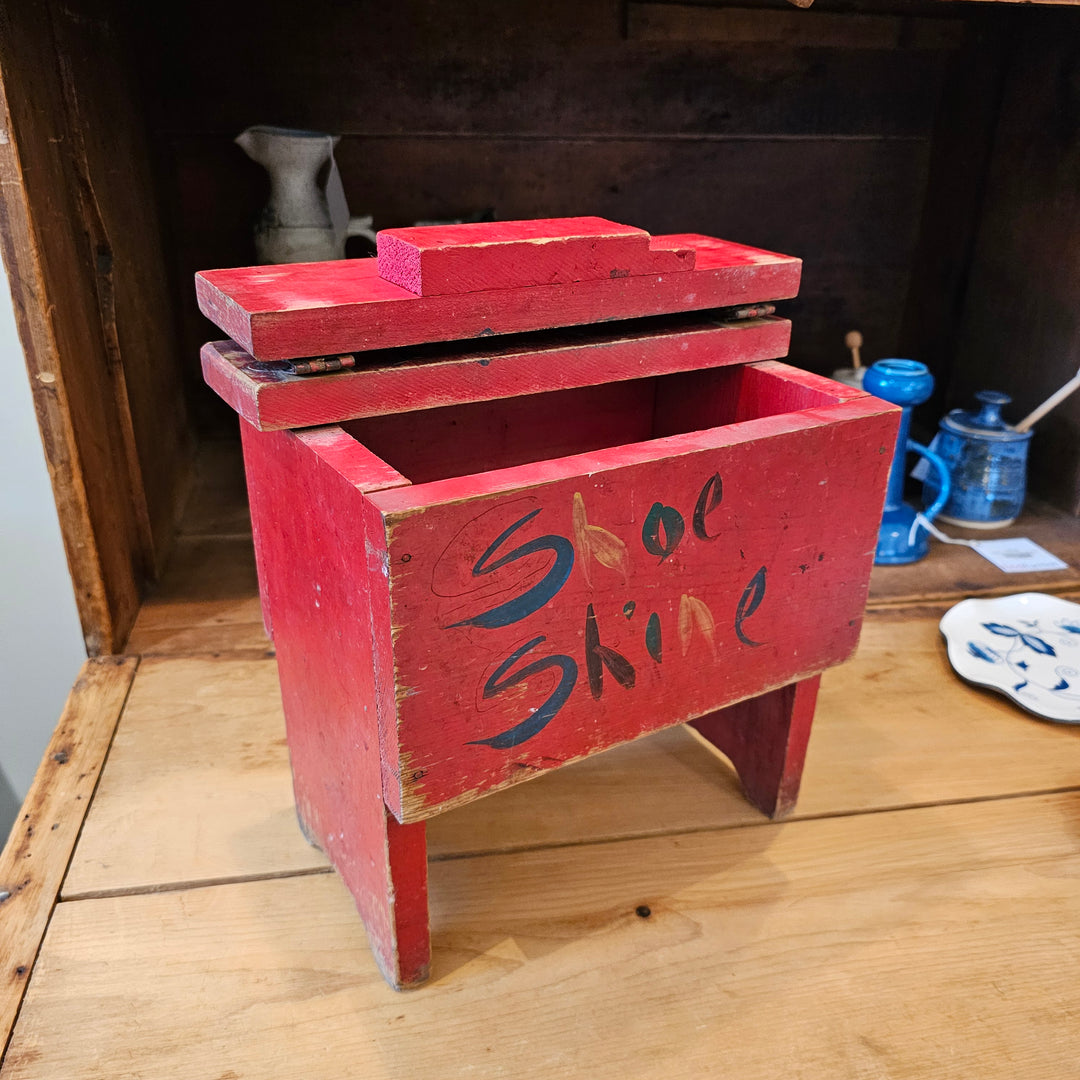 Vintage 'Shoe Shine' Painted Box