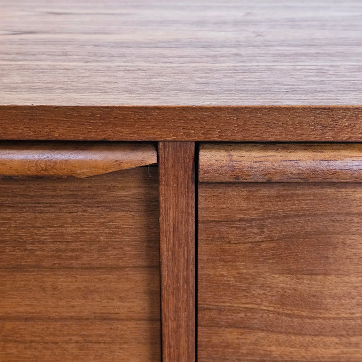 Danish Teak Lowboy Six Drawer Dresser