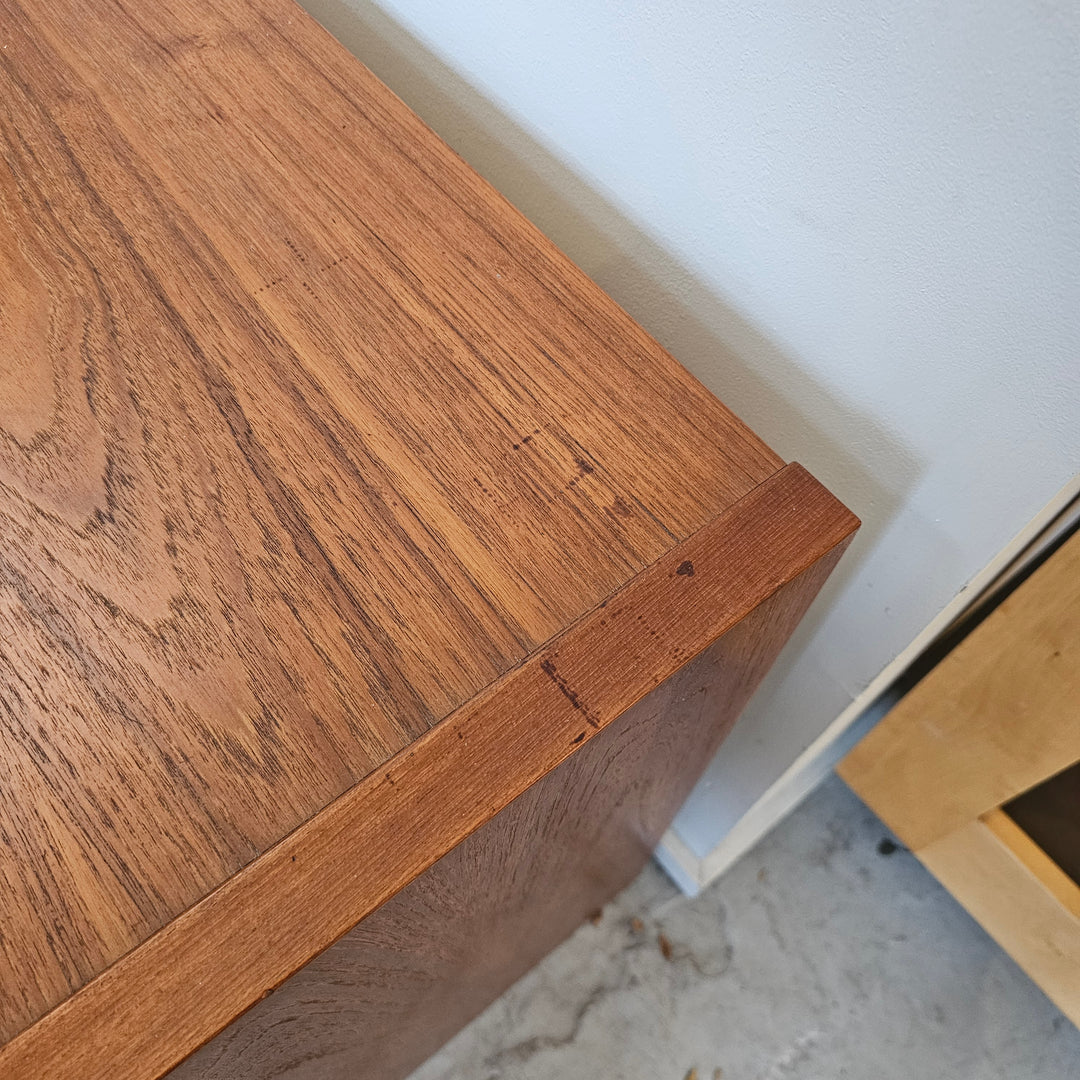 Danish Teak Lowboy Six Drawer Dresser