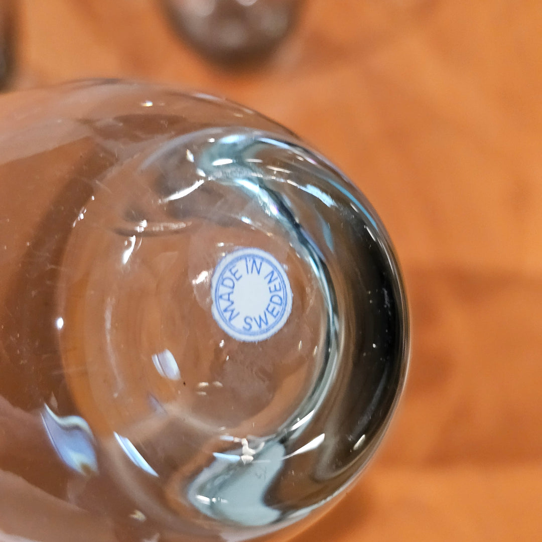 (6) Swedish Smoked Glass Glasses