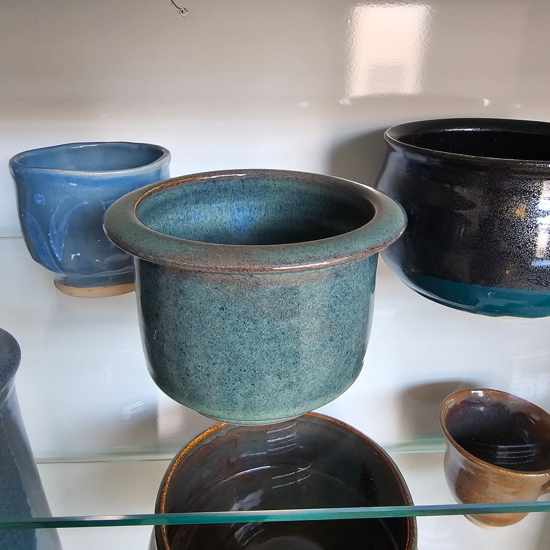 Teal Studio Pottery Planter