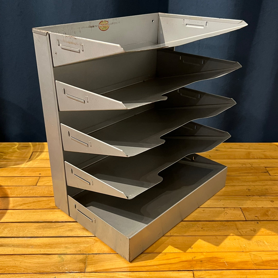 Silver Curmanco 5-tier Metal Paper Sorter