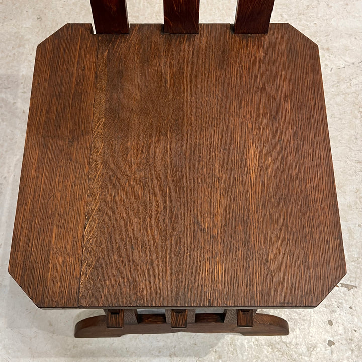 Rare 1920s Stickley Oak High-backed Hall Chair