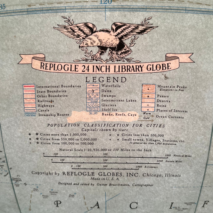 Replogle 24” Illuminated Globe w/Custom Acrylic Base