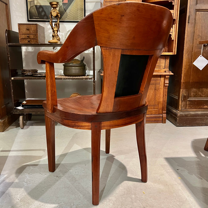 Antique Walnut Banker’s Armchair