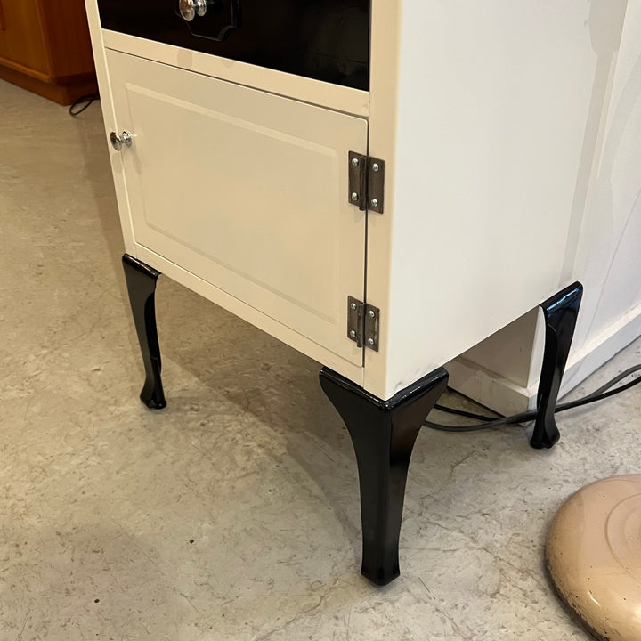 Restored Antique Metal Medical Display Cabinet